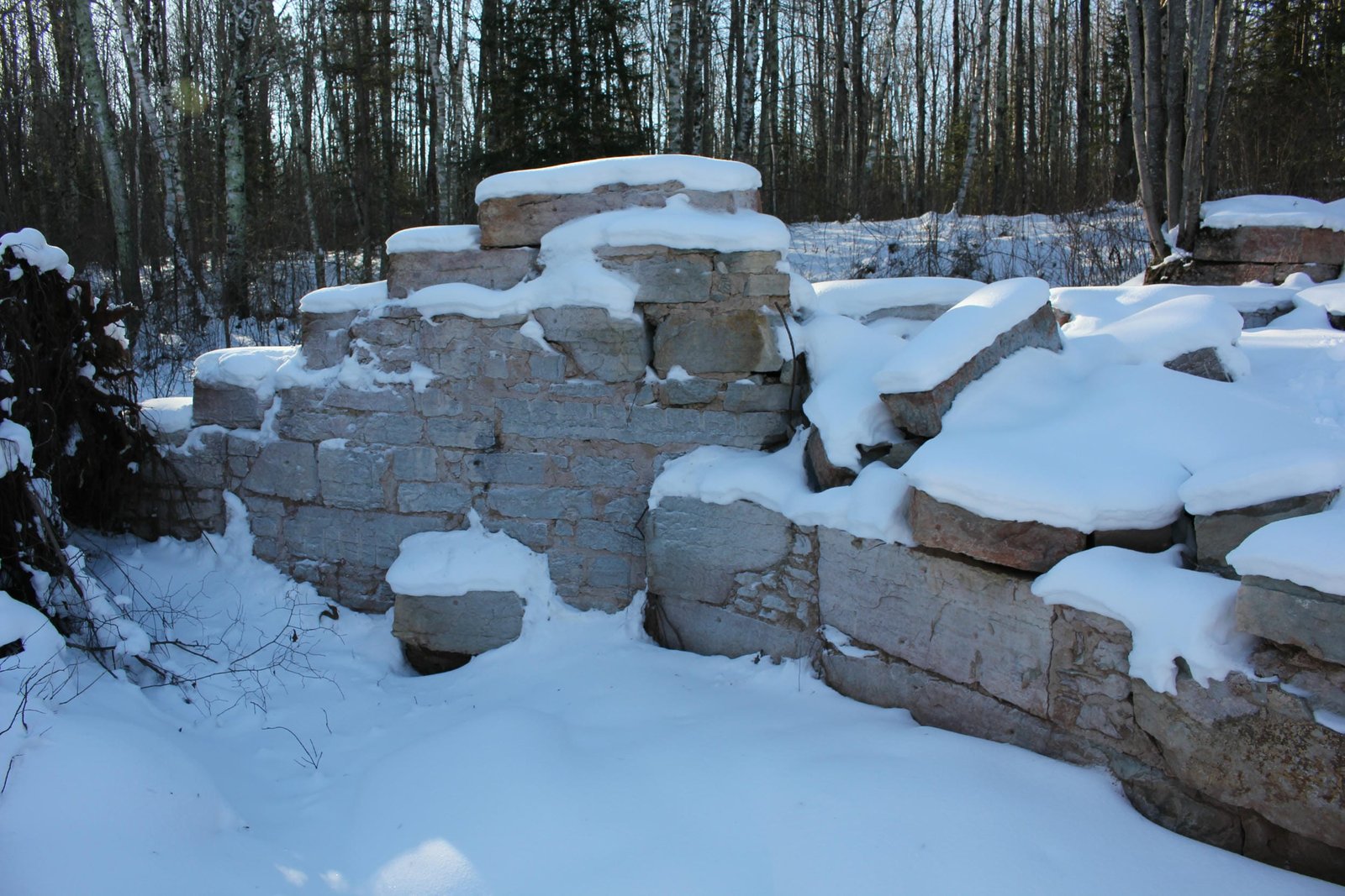Behind southeast wing wall